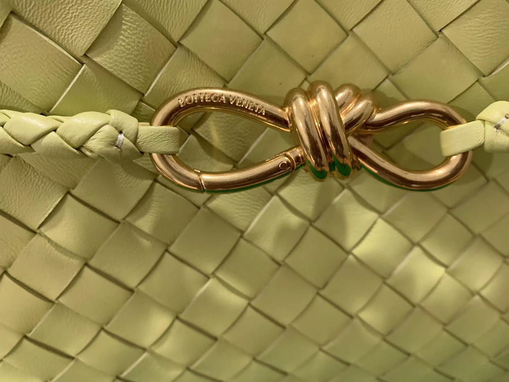 Bottega Veneta Small Andiamo Bag In Ice Cream Intrecciato Lambskin