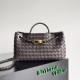 Bottega Veneta Andiamo Small East West Bag In Fondant Intrecciato Lambskin