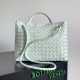 Bottega Veneta Andiamo Medium Bag In Glacier Intrecciato Lambskin