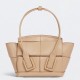 Bottega Veneta Arco Mini Bag In Beige Intrecciato Calfskin