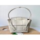 Bottega Veneta Arco Small Bag In White Intrecciato Calfskin