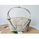 Bottega Veneta Arco Small Bag In White Intrecciato Calfskin