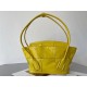 Bottega Veneta Arco Small Bag In Yellow Intrecciato Leather