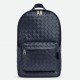 Bottega Veneta Small Backpack In Dark Blue Intrecciato Calfskin