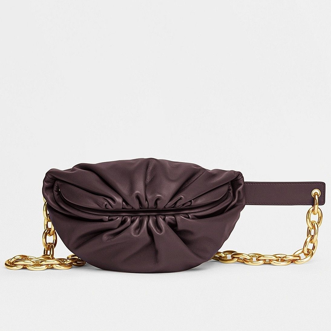 Bottega Veneta The Pouch Belt Bag In Grape Lambskin