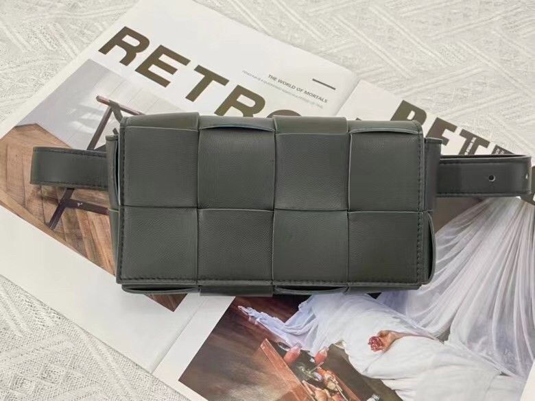 Bottega Veneta Cassette Belt Bag In Black Lambskin