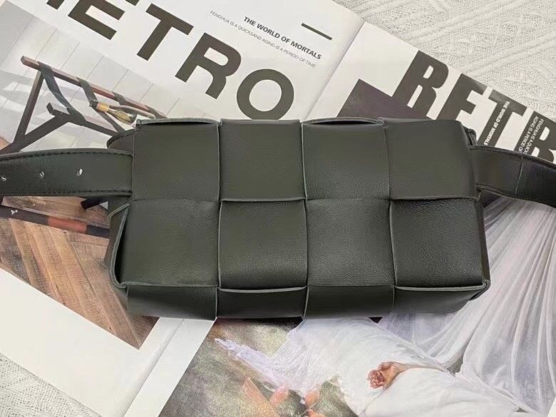 Bottega Veneta Cassette Belt Bag In Black Lambskin