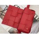 Bottega Veneta Cassette Belt Bag In Red Lambskin