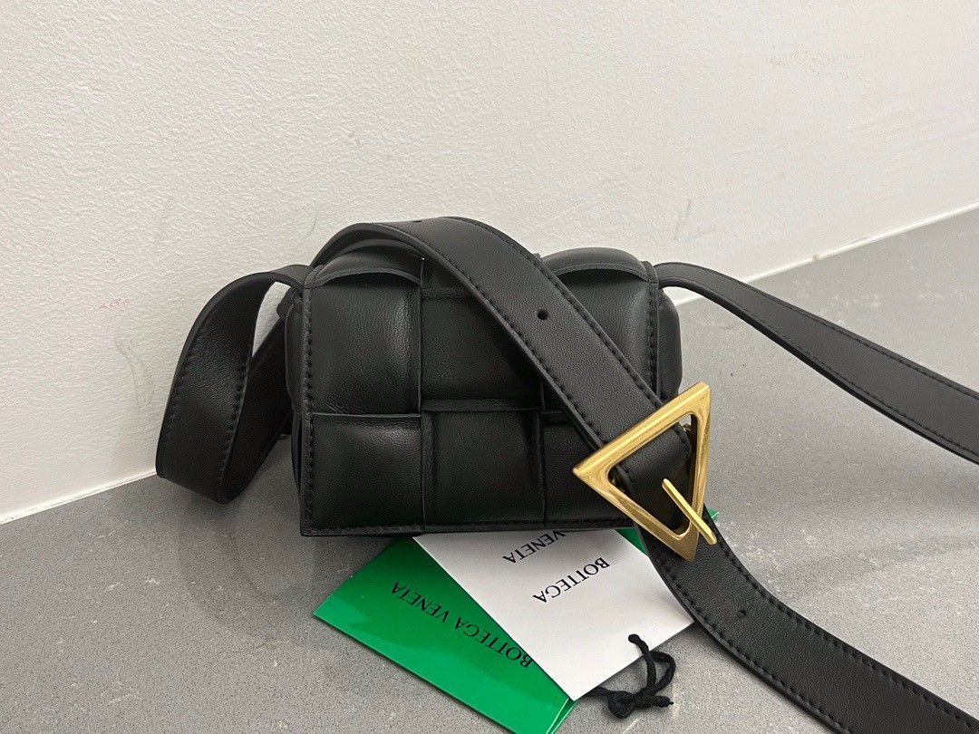 Bottega Veneta Candy Padded Cassette Bag In Black Lambskin