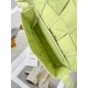 Bottega Veneta Cassette Bag In Lemon Washed Wrinkled Intreccio Calfskin