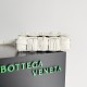 Bottega Veneta Cassette Bag In White Foulard Intreccio Calfskin