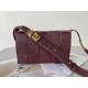 Bottega Veneta Cassette Bag In Burgundy Grained Intreccio Calfskin