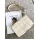 Bottega Veneta Cassette Bag In White Grained Intreccio Calfskin