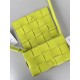 Bottega Veneta Cassett Bag In Acid Kiwi Intreccio Lambskin