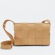 Bottega Veneta Cassette Bag In Almond Intreccio Lambskin