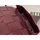 Bottega Veneta Cassette Bag In Bordeaux Intreccio Lambskin