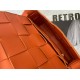 Bottega Veneta Cassette Bag In Orange Intreccio Lambskin