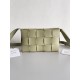 Bottega Veneta Cassett Bag In Travertine Intreccio Lambskin