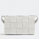 Bottega Veneta Cassett Bag In White Intreccio Lambskin