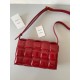 Bottega Veneta Padded Cassette Bag In Red Intrecciato Deerskin