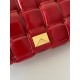 Bottega Veneta Padded Cassette Bag In Red Intrecciato Deerskin