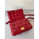 Bottega Veneta Padded Cassette Bag In Red Intrecciato Deerskin