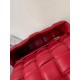 Bottega Veneta Padded Cassette Bag In Red Intrecciato Deerskin