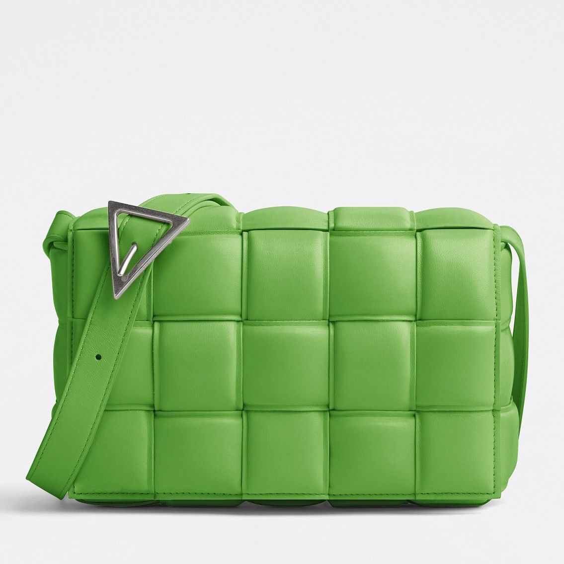 Bottega Veneta Padded Cassette Bag In Acid Green Lambskin