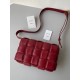 Bottega Veneta Padded Cassette Bag In Dark Red Intrecciato Lambskin