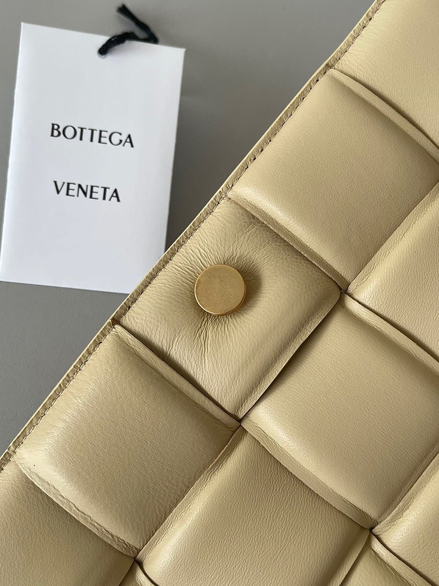 Bottega Veneta Padded Cassette Bag In Porridge Intrecciato Lambskin