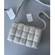 Bottega Veneta Padded Cassette Bag In White Intrecciato Lambskin