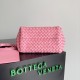 Bottega Veneta Cabat Mini Bag In Pink Intrecciato Lambskin