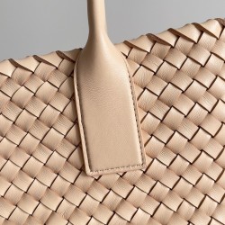 Bottega Veneta Cabat Medium Bag In Melon Intrecciato Lambskin