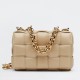 Bottega Veneta Chain Cassette Bag In Porridge Intrecciato Lambskin