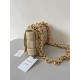 Bottega Veneta Chain Cassette Bag In Porridge Intrecciato Lambskin