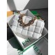 Bottega Veneta Chain Cassette Bag In White Intrecciato Lambskin