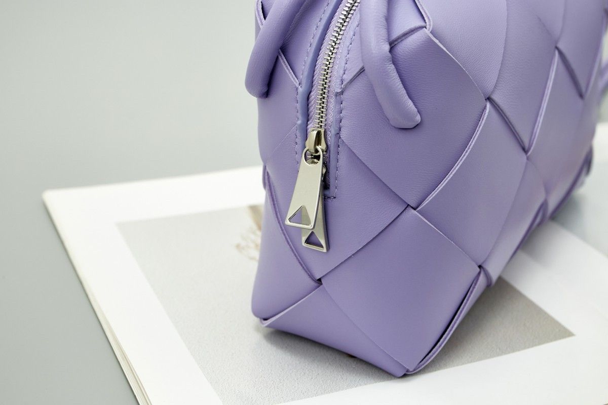 Bottega Veneta Small Cassette Camera Bag In Wisteria Lambskin