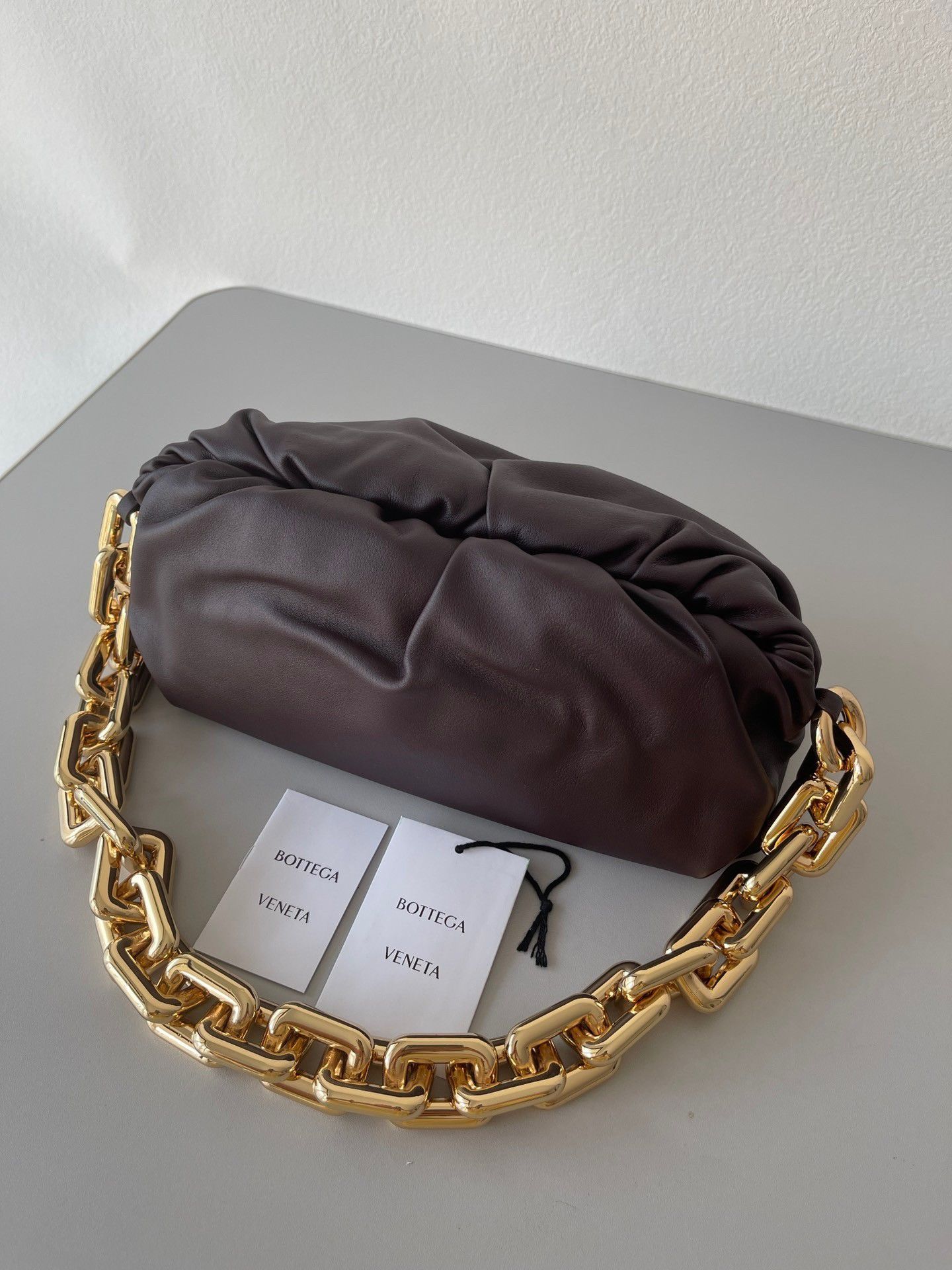 Bottega Veneta The Chain Pouch Bag In Fondant Calfskin