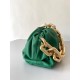 Bottega Veneta The Chain Pouch Bag In Green Calfskin