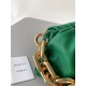 Bottega Veneta The Chain Pouch Bag In Green Calfskin