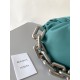 Bottega Veneta The Chain Pouch Bag In Lake Green Calfskin