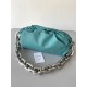 Bottega Veneta The Chain Pouch Bag In Lake Green Calfskin