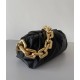 Bottega Veneta The Chain Pouch Bag In Black Calfskin