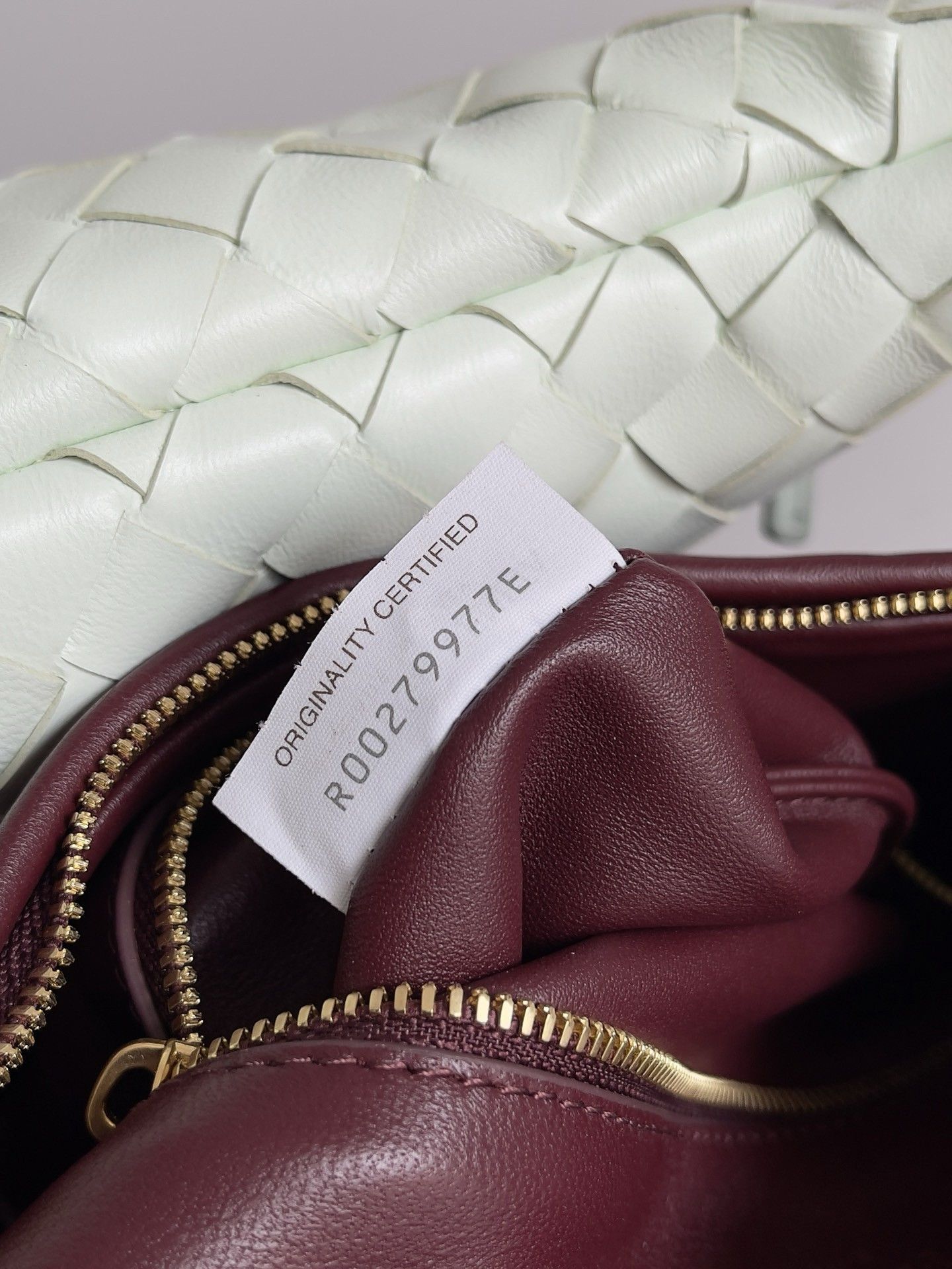 Bottega Veneta Gemelli Medium Bag in Barolo Glacier Intrecciato Lambskin