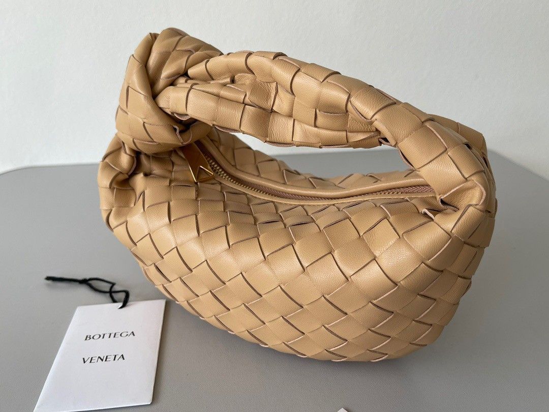 Bottega Veneta BV Jodie Mini Bag In Almond Intrecciato Lambskin