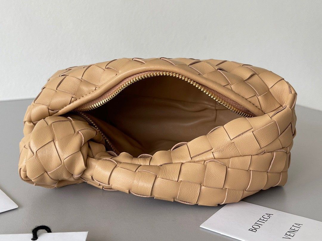 Bottega Veneta BV Jodie Mini Bag In Almond Intrecciato Lambskin