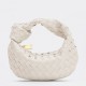 Bottega Veneta BV Jodie Mini Bag In White Intrecciato Lambskin