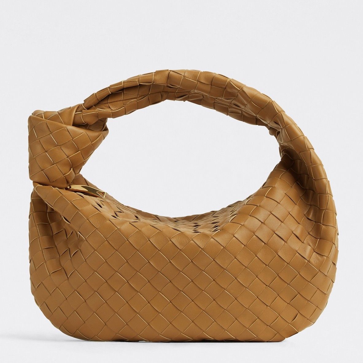 Bottega Veneta BV Jodie Teen Bag In Caramel Intrecciato Lambskin