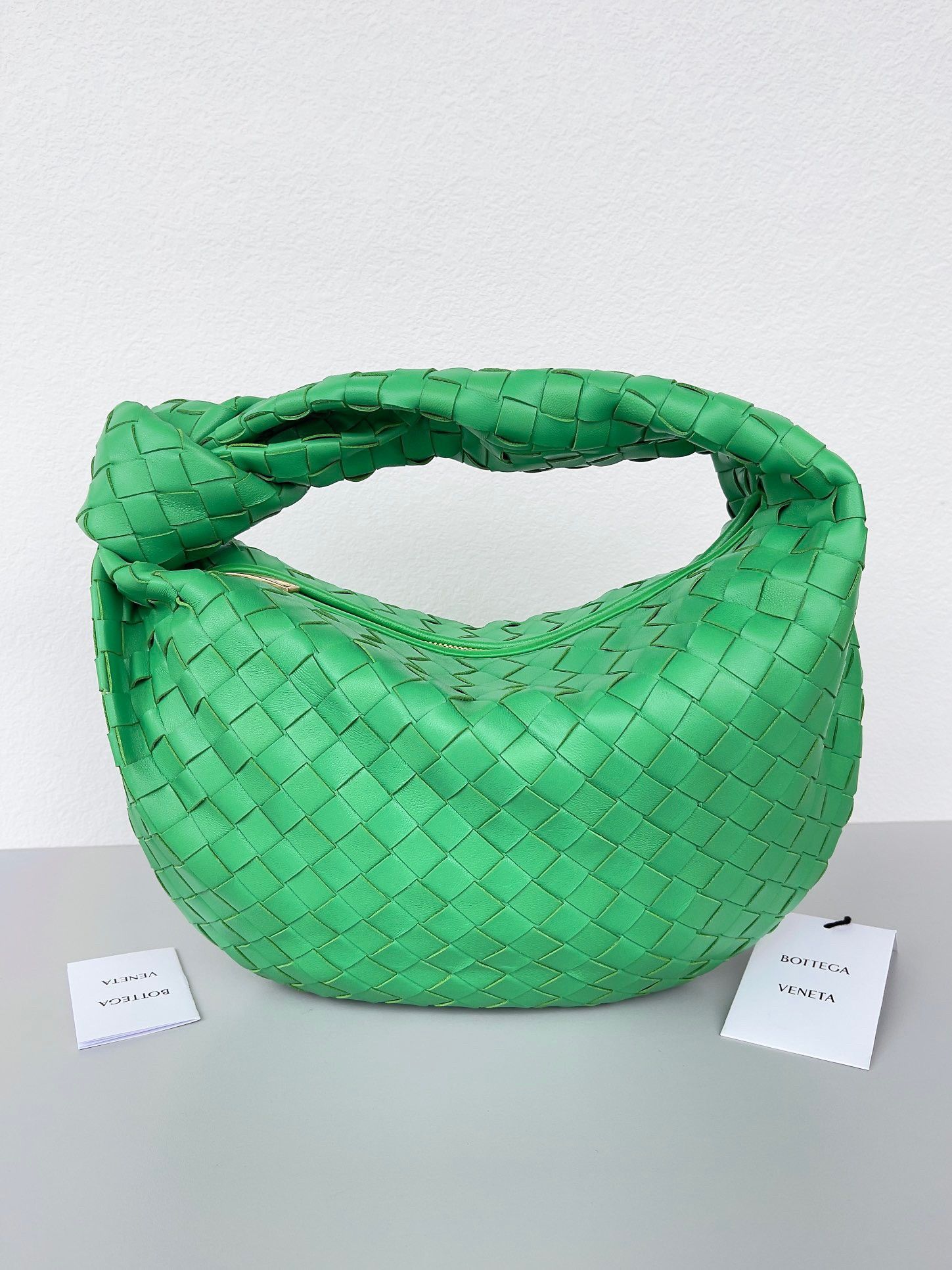 Bottega Veneta BV Jodie Teen Bag In Parakeet Intrecciato Lambskin