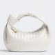 Bottega Veneta BV Jodie Teen Bag In White Intrecciato Lambskin